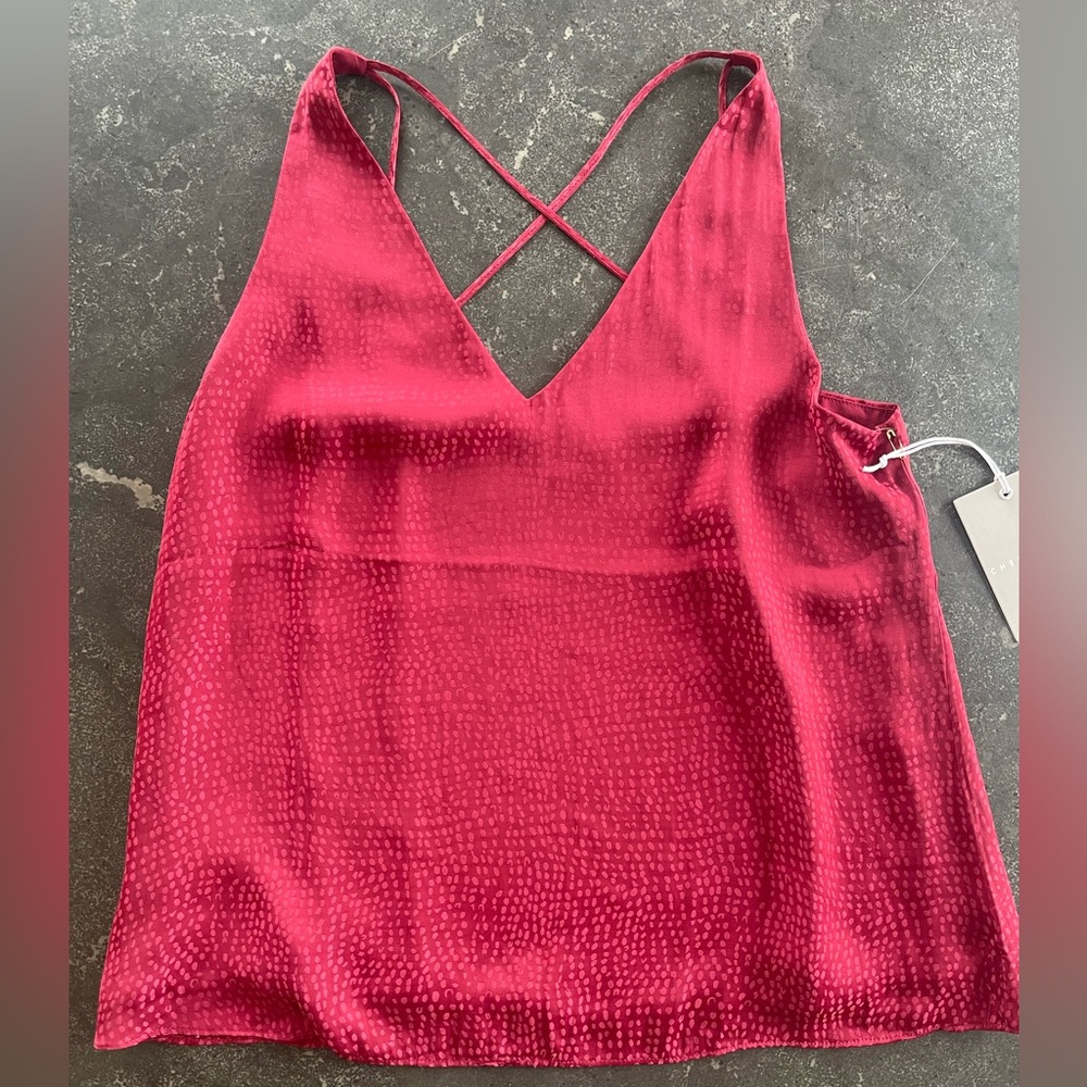 Chelsea 28 - Rose Satin Camisoule Tank- X-Small